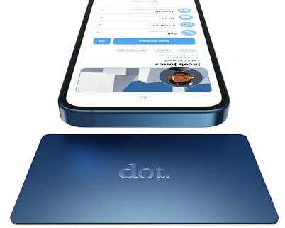 dot. Card Metal - Digitale Visitenkarte - Tap Kompatibel mit iPhone & Android (Blau)