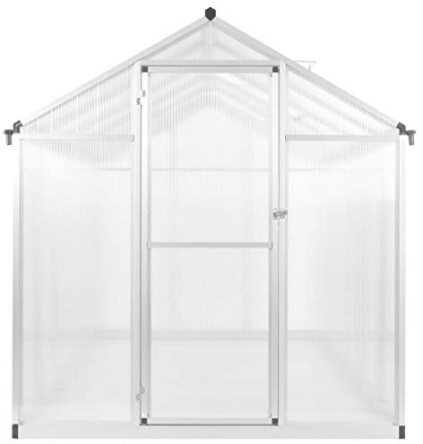 HXZZXS Serra da Giardino Trasparente 421x190x195 cm Alluminio e Policarbonato Serre da Orto Serra per Pomodori Greenhouse Serra Robusta Serra in Metallo Serretta per Piante Serra da Esterno