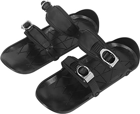Dilwe Patines de esquí cortos, fijaciones ajustables y fáciles de controlar, patines de nieve para principiantes, familias y parques de nieve