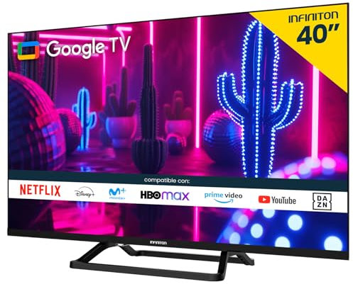 Infiniton TV LED 40 Pulgadas INTV-A40G24 HD - Smart TV - DVB-T2 & DVB-S2 - WiFi - USB Grabador (40 Pulgadas)