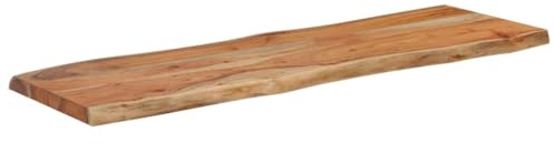 vidaXL Piano Tavolo 120x40x2,5 cm Rettangolare Legno Acacia Bordi Vivi, Piano Tavolo in Legno, Piano Tavolo Rettangolare, Piano tavolino