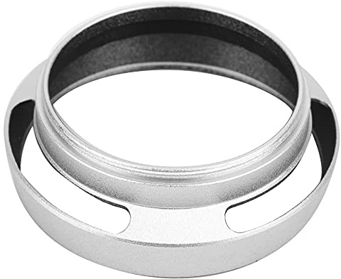 Universal Aluminium Alloy Portable Hollow Camera Bevel Lens Hood Shade Silver (58mm)