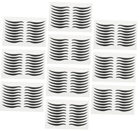 DRESSOOS Pegatinas Para Delineadores De Ojos Negras Adhesivas Impermeables 80 Pares Para Maquillaje De Pestañas Uso Fiestas y Actuaciones