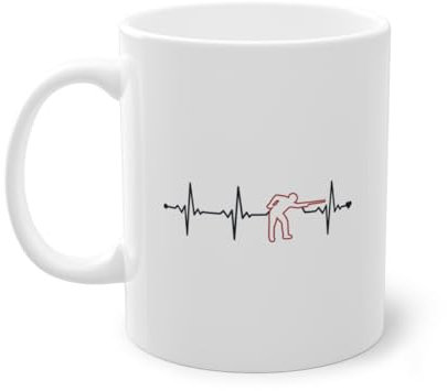 Billiard Heartbeat Billiards Billardspieler Kaffeetasse | Snooker Billardtisch Billard Tasse Weiß (00521B)