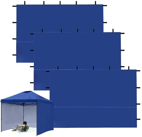 Sonnenblende mit Baldachin, Wandhalterung für Baldachin, 3 x UV-Schutz, 90 % wasserdichter Baldachin, winddichtes Gewebe für die Seitenmarkise