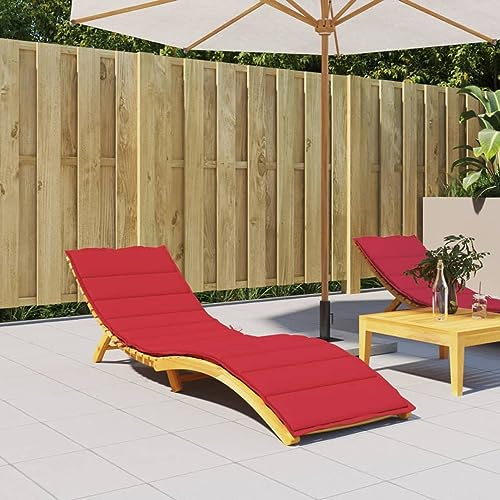 Gecheer Sonnenliege Auflage, Liegenauflage Outdoor, Polster Auflage für Gartenliege Liegestuhl, Polsterauflage, Rot 200x70x3 cm Oxford-Gewebe