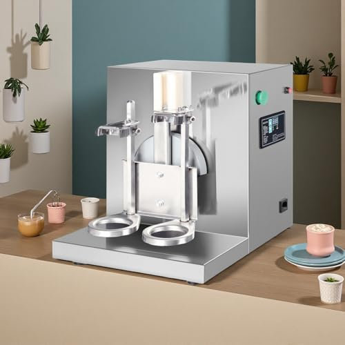 Macchina elettrica a doppio telaio per tè al latte, cocktail, Bubble Tea, Boba, succo di frutta, caffè, vino, con acciaio inossidabile e tazze doppie