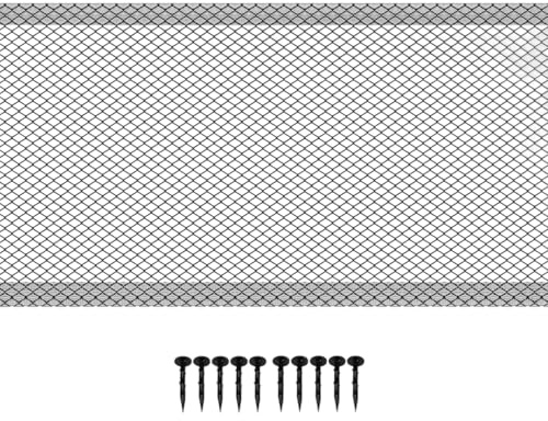 Filet Anti-Oiseaux | Protection Volière pour Arbres Fruitiers et Chats | Maille 25mm, Tissé Extra Fort, Réutilisable, Noir, Durable, Léger, Facile à Installer, Jardin, Verger, Extérieur