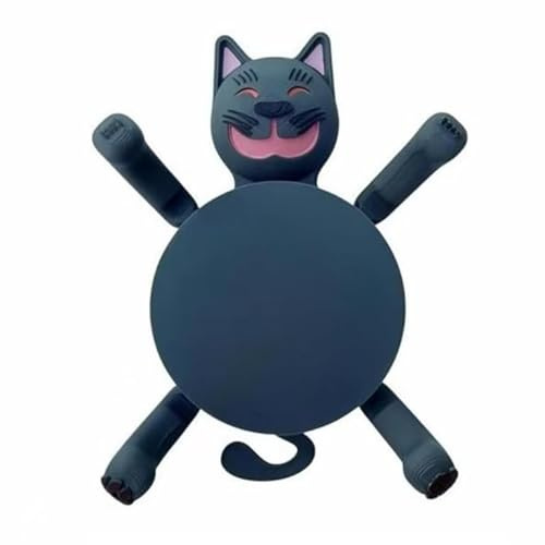 Cat Coaster, Cat Cup Holder with Funny Expression & Liftable Limb, Mat for Coffee Beer Mug Wine Glass Home Bar, Unique Gift for Lovers (Grey)