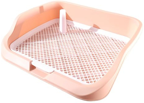 PawwJoy Vasino per animali domestici con recinzione rialzata, orinatoio portatile per interni per cani di piccola e media, design facile da pulire, 54 x 45 x 13 cm