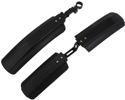 ZYNCUE Schutzbleche für Fatbikes, passend für 20, 24, 26 Zoll breite und breite Reifen, Set aus Vorder- und Hinterradschutzblechen, PP-Material, Schwarz, kompatibel mit Snowbikes und All-Terrain-Bikes
