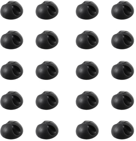 GALPADA Clip Adesive per Cavi 20 Pezzi in Gomma Nero Forte Adesione, Organizer Cavi per Cuffie e Audio, per Casa e Ufficio Gestione dei Fili