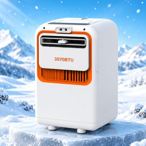 WEIMILOR Condizionatore Portatile da 3070 BTU, Senza Tubo di Scarico, Raffreddamento Silenzioso (30 Db), funzioni di deumidificatore e nebulizzazione, a Risparmio energetico