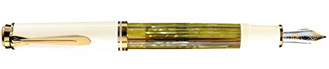 Pelikan 804165 Pelikan 804141 - Penna stilografica a stantuffo Souverän M400, pennino EF, colore: Bianco