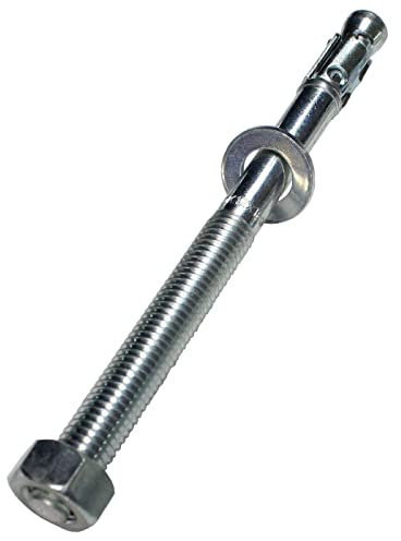 Lumonic 5x Schwerlastdübel M12 x 160mm | hochwertige Keilanker verzinkt | Durchsteckmontage, SOFORT BELASTBAR | Betonanker, Schwerlastanker | für Überdachungen, Geländer, Regale, Trennwände