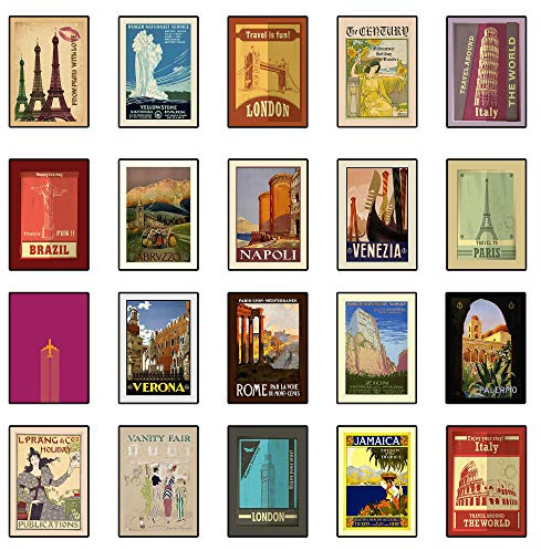 the lazy panda card company Vintage Reiseposter Set (Set A und B)
