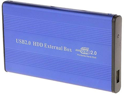 Externe USB Festplattengehäuse aus Metall 2,5 (6,35cm) USB 2.0 IDE in blau