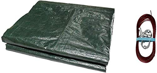 well2wellness Cubierta para piscina de 180 g/m² para piscinas ovaladas y de 8 formas 7,25 x 4,60 m