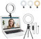 Sancheay Video Conference Lighting Kit, LED Ring Light for Webcam Lighting, 3 Light Modes & 10 Dimmable Brightness Levels, for Virtual Meeting, Remote Working, Broadcasting, Live Streaming, Makeup