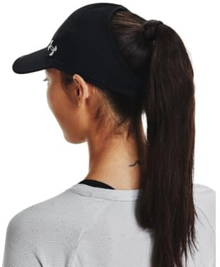 Under Armour Damen Iso-Chill Launch Wrapback Mütze, Schwarz (001)/Reflektierend, Einheitsgröße