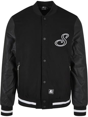Starter Black Label Giacca da uomo Starter Script College, Nero, M