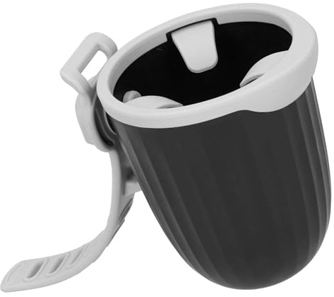 Agatige Portavasos para Cochecito, Accesorio De Abrazadera De Portavasos De Silicona Portavaso Carrito Bebe Porta Botella Cochecito Bebe para Silla De Ruedas De Scooter Eléctrico(Negro+Gris)