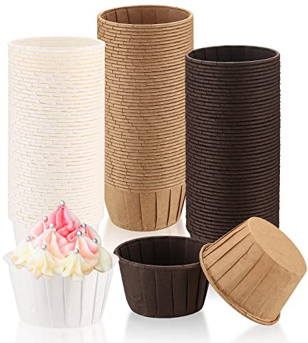 150 Piezas Estuches para Muffins, Moldes de Papel para Magdalenas, Tazas de Hornear Envoltorios para Postre, Bodas, Fiesta de Cumpleaños y Halloween