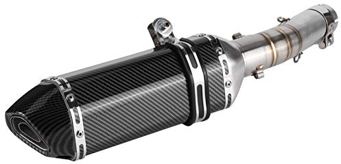 Obile And Motorcycle Supplies Système D'échappement Slip‑On Silencieux avec Db Killer + Mid‑Pipe Fit For Cbr500R Cb500F Cb500X 2013‑2015 Système D'échappement