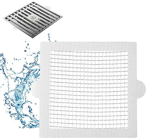 30St Einweg Dusche Haarfänger, Netzaufkleber, Haarsieb, Haarfilter, Haarfalle, Haarstopper für Badezimmer/Badewanne/Küche/Waschbecken (Quadrat)