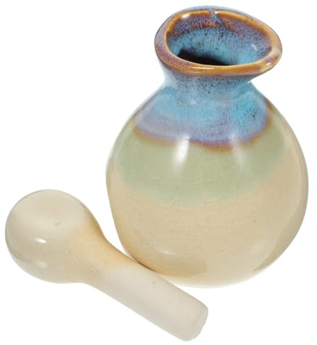 Ceramic Essential Oil Pot for Beauty Salon Spa with Random Color Bottleneck Perfect Dispenser Container for Oils and Condiments