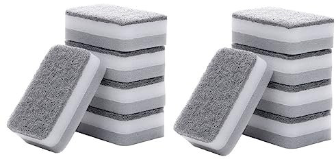 NIYANGLE 10 Pezzi Artefatto Di Pulizia Spugne Per Piatti Da Cucina Spugnette Per La Pulizia Spugne Da Cucina Salviette Per Lavare La Cucina Spugnette Abrasive Spugna Glassato Gomma Magica