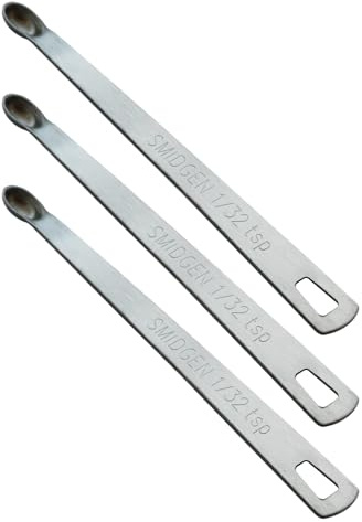 BERYLER® 3 PCS 1/32 Teaspoon(1/32 Tsp | 0.165 mL | 0.165 cc) Single Measuring Spoon, Small Measuring Spoon Only, Individual Tiny Measuring Spoons, Stainless Steel Mini Measuring Spoons