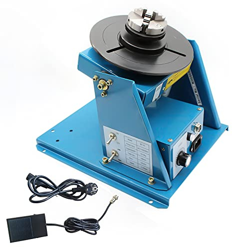 Schweißdrehtisch 10 W Schweißpositionierer 1-10 U/min Manipulator 10 kg(Horizontal)/5 kg(vertikal) Drehtisch 0–90° Neigungswinkel BY-10 Schweißer Positionierer für zum Schneiden, Schleifen, Montieren