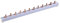 ZOREI Peigne tableau électrique 12 modules, borne de connexion 2 pôles, peigne 2P bipolaire 63A, long 22,5 cm