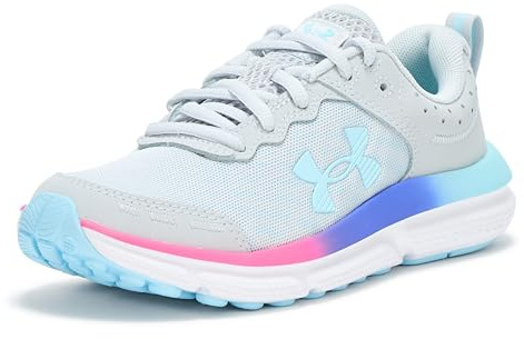 Under Armour Sneaker da ragazza Grade School Assert 10, (014) Halo Grigio/Ruscello/Flusso, 7 Big Kid
