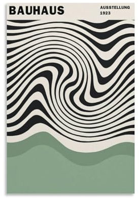 Bauhaus-Druck, salbeigrün Wandkunst, Bauhaus-Poster, moderner abstrakter Druck, Wandkunst, Salbeigrün, Dekor, Leinwand, Wandkunst, Poster, dekorativ, moderner Heimdruck, Bild, Kunstwerke, Poster, 50,8