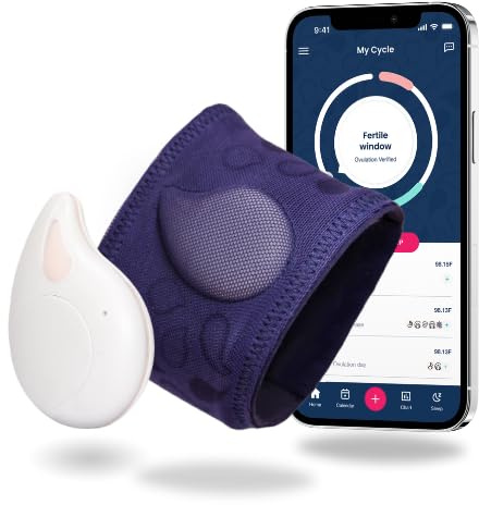 Tempdrop Ovulation & Fertility All-In-One Tracker | Monitors Basal Body Temperature During Sleep | Fertility & Menstrual Period Tracker with Armband, Wearable Sensor & Ovulation Tracker App