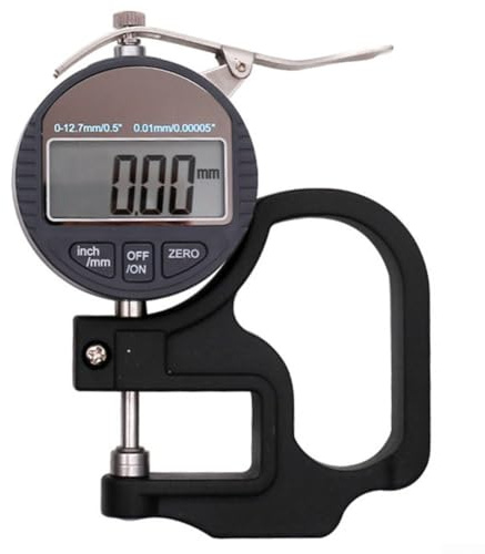 Spessimetro digitale, misuratore di spessore portatile, con sensori ad alta precisione, per misurare lo spessore di vari materiali (0,01 mm)