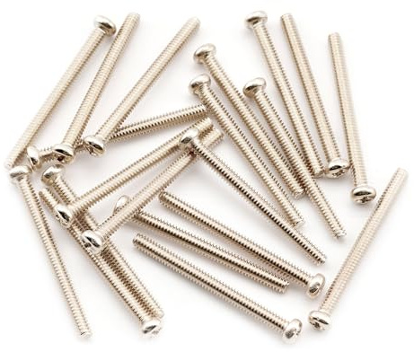 Musiclily Ultra UNC#3-48X1,1 Zoll Humbucker Schrauben Nickel 20er Set | Edelstahl,für American E-Gitarre