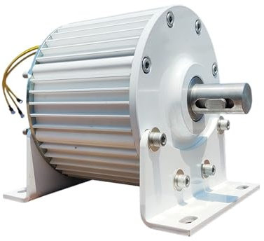Generatore a magnete permanente 5KW 6KW 8KW 24V 48V 96V Generatori di corrente trifase a basso numero di giri for turbina ad acqua mulino a Baja velocidad inicial para el hogar(With Base,96V_5KW)