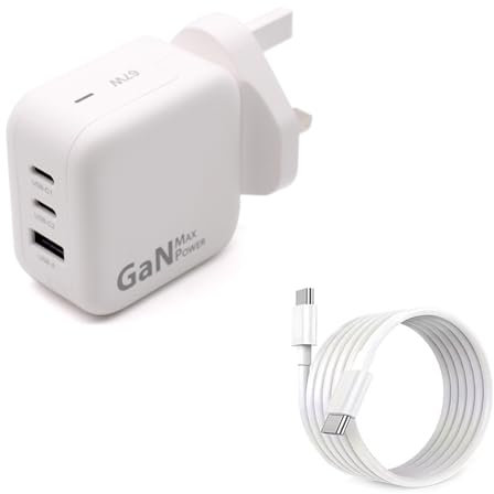 USB C TYPE C 65W / 67W Charger for LG Gram 17Z90P-K.AAB9U1 Laptop Power supply Ac Adapter - with 1 x USB-C Cable - White
