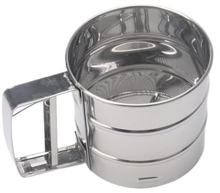 Flour Sifter - Flour Shaker | Icing Sugar Sieve | Reusable Flour Sifter for Baking | Reusable Mesh Strainer | Flour Dredger | Stainless Steel Powder Sieve