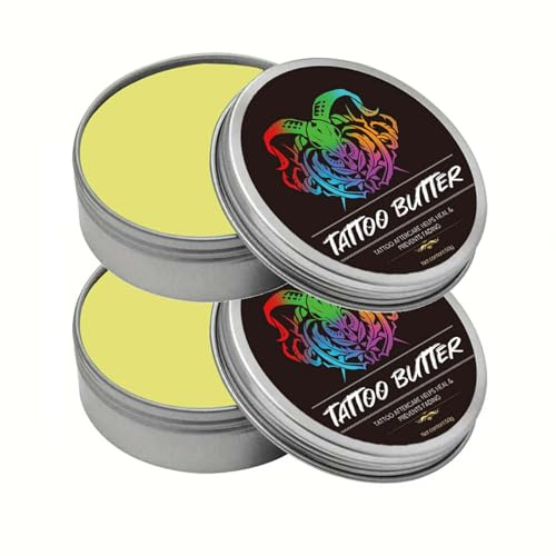 2Pcs Tattoo Butter - Color Enhancing, Nourishing Body Butter for Tattoo Aftercare - Hydrating Moisturizer Balm and Cream