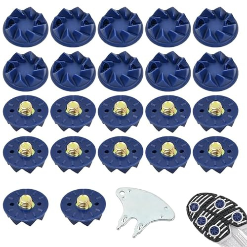 NIYATA Golf Spikes Set, 23 PCS Replacements Golf Shoe Spikes with Accessories with Traction Stability and Comfort, Golf Shoe Studs (Blue)