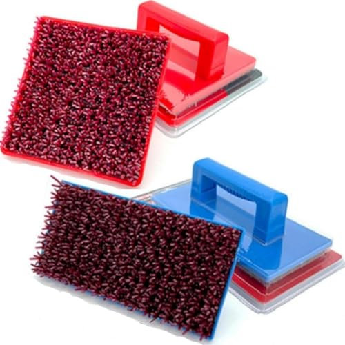 2 pennelli strutturali, pennello a pois per la lavorazione del soffitto, manico antiscivolo, strumento professionale per la pulizia del microcemento effetto arenaria, adatto per la ristrutturazione