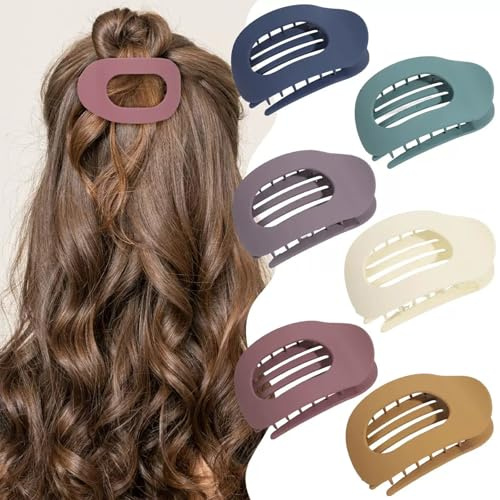 LAOYEFACAI 6 pièces pinces à cheveux, pinces à cheveux plates, pinces à cheveux avec tenue sûre et dents internes, pinces à cheveux latérales avec tenue forte pour cheveux épais et fins