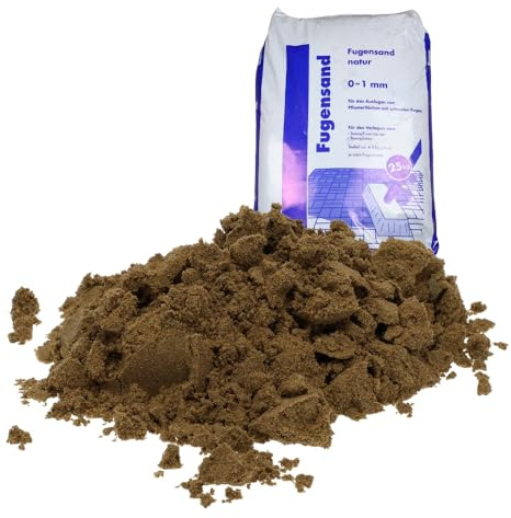 Fugensand 25 kg 0,1-1,0 mm Quarzsand Fugensand Fugenfüller Splitt Pflastersand Fugen Sand Pflasterstein Einkehrsand Pflasterfugen