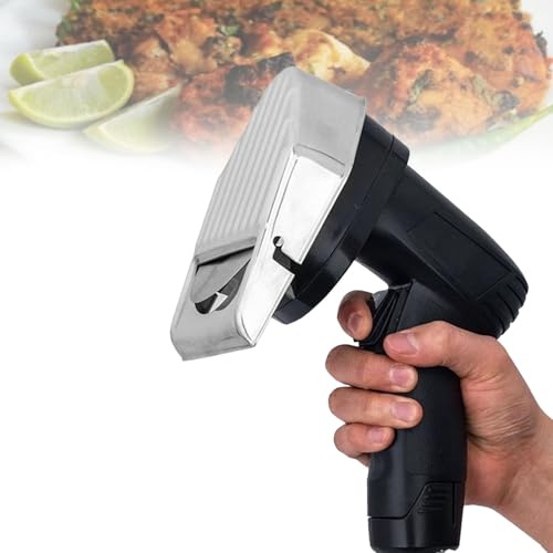 UORDBY Professional Electric Kebab Meat Slicer,Commercial Doner Kebab Electric Gyros Knife Meat Cutter Gyro Cutter With 2 Blades 0.5mm,for grills, kitchens, snack bars,restaurants Batterytype