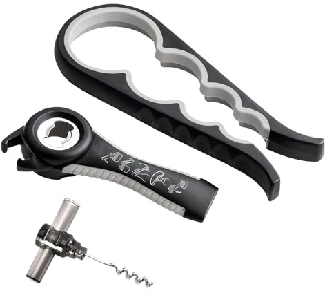 FlaschenöFfner Rutschfester Tpr-Gummigriff DeckelöFfner Deckelbreite 3–6,5 Cm GlasöFfner FüR Vakuumierer, Dosenlaschen, FlaschenverschlüSse Und Weinkorken, Schwarz