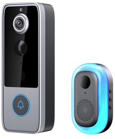 bergxperten Wireless 2K Video Doorbell Camera with AI Motion Detection & Night Vision, Smart Home Security for Houses & Flats, Easy App Control for Families & Elderly